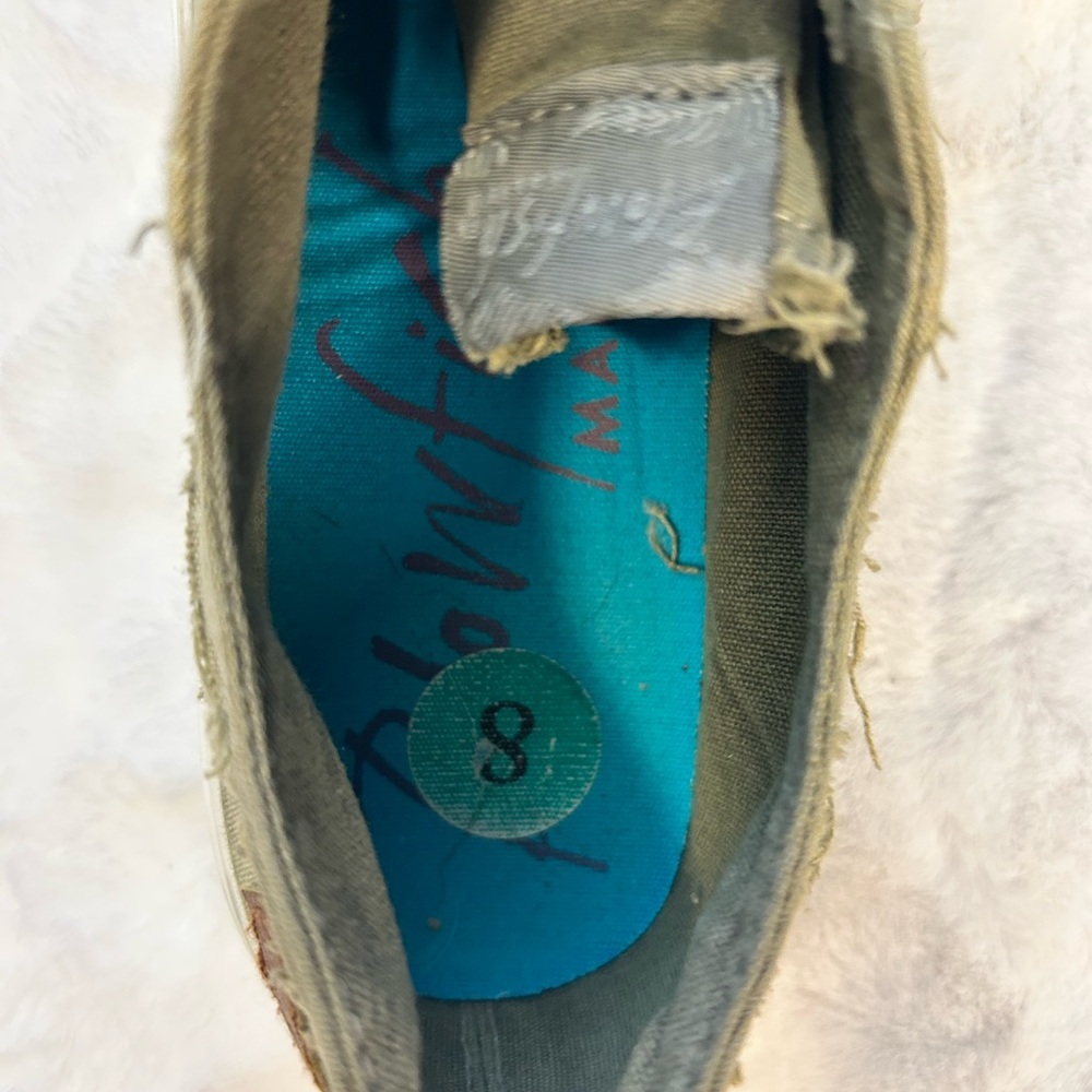 Blowfish Malibu Slip On sneakers Women’s 8 olive canvas casual shoe - Picture 12 of 12